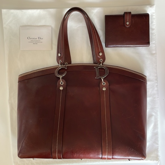 Dior Vintage leather handbag with matching wallet - Picture 2 of 9